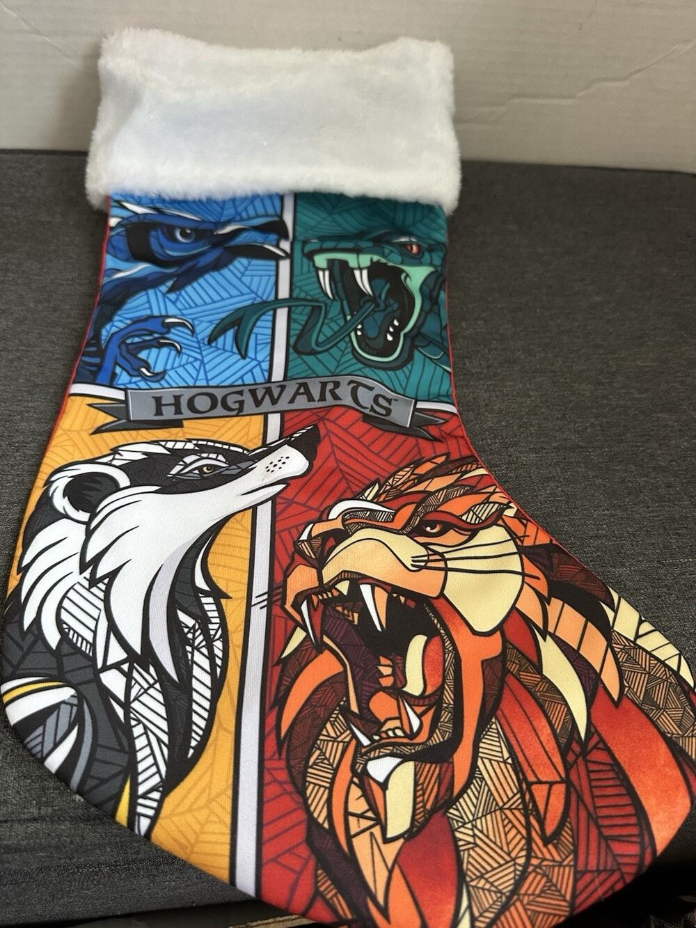 Kurt Adler Harry Potter Hogwarts 4 Houses Christmas Stocking